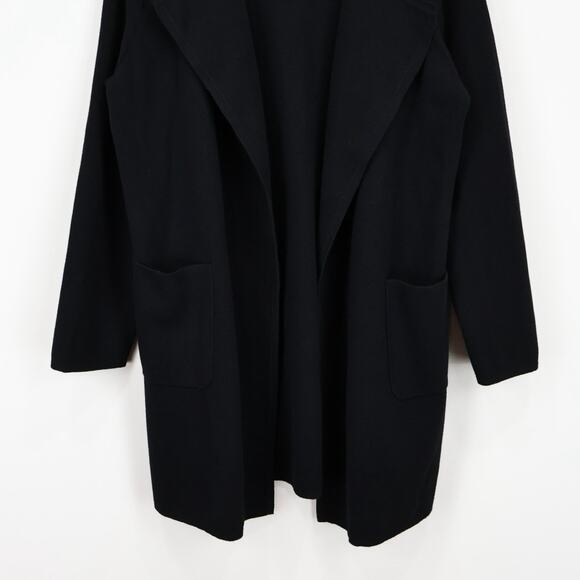 J.Crew Juliette Merino Wool Blend Collarless Sweater-Blazer In Black Size Large - Picture 8 of 10